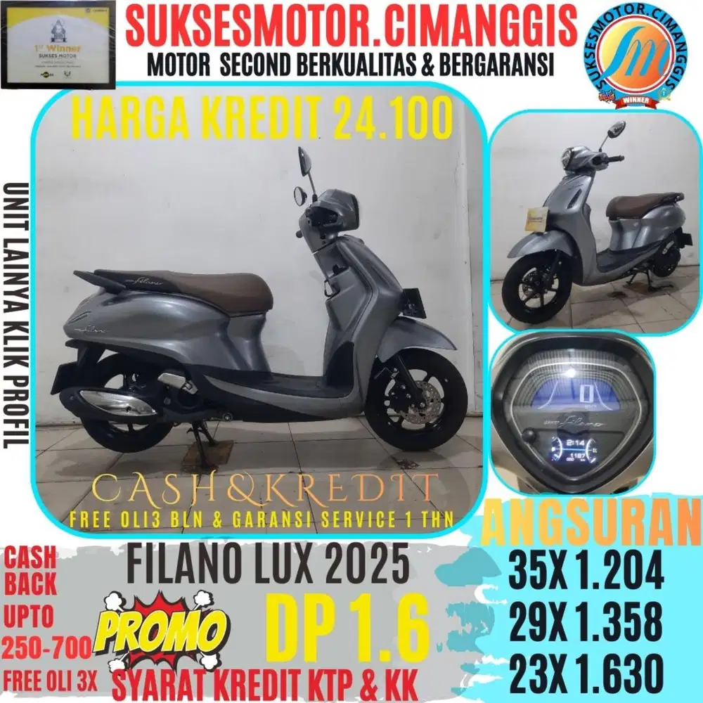 FILANO LUX DP 1.600 CASHBACK UPTO700RBU FREEOLI3X SUKSESMOTOR