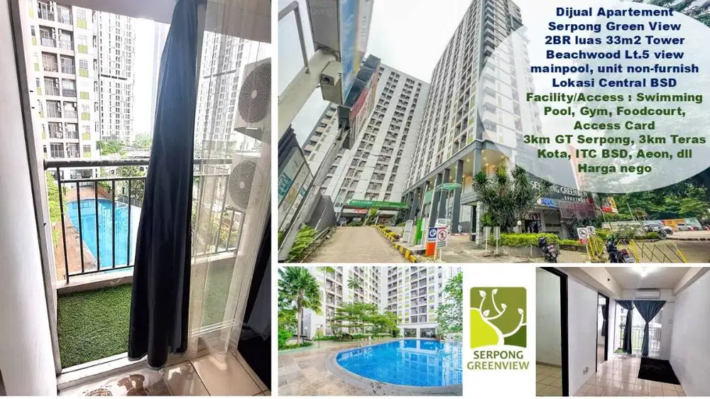 Diswakan Apartemen Serpong Green View 2BR - NonFurnish