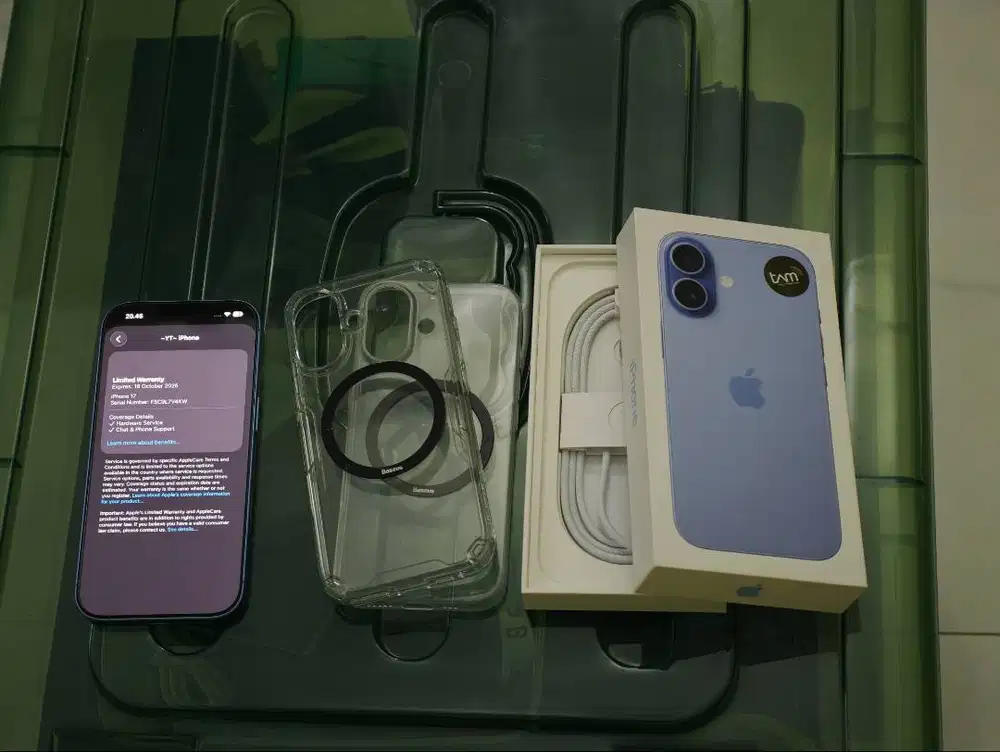 iPhone 17 256GB iBox Mist Blue Fullset BH 100% Like New non Pro