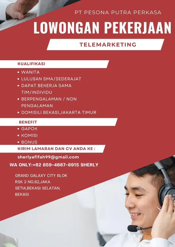 Lowongan Kerja Sales/Marketing