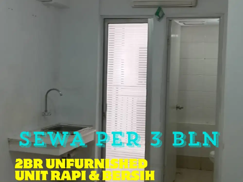 SEWA MURAH 2BR UNFURNISHED TOWER G PT 10 UNIT TERBATAS BASSURA CITY