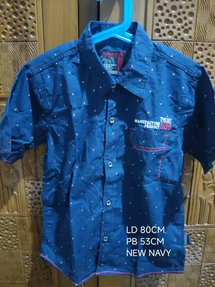Kemeja anak navy