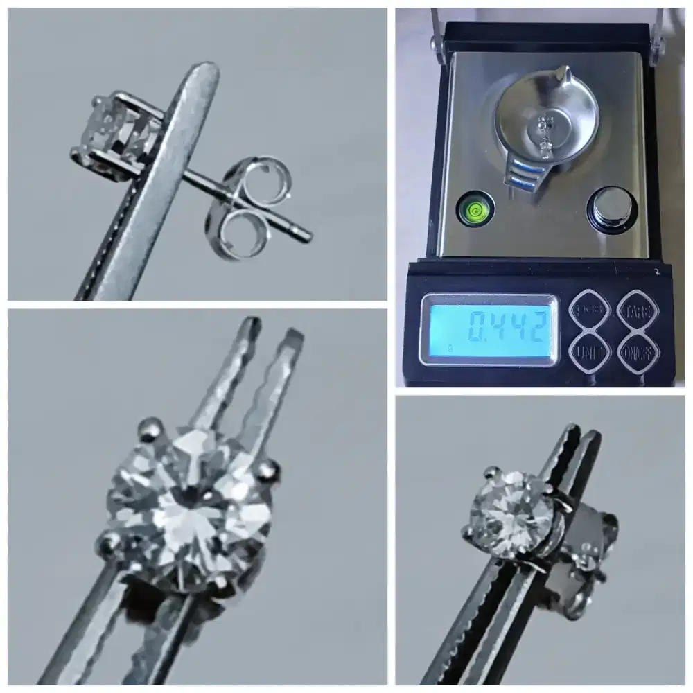 Gold Diamond Earring HQ (1pc) Natural Diamond 0.30cts Gold 70%