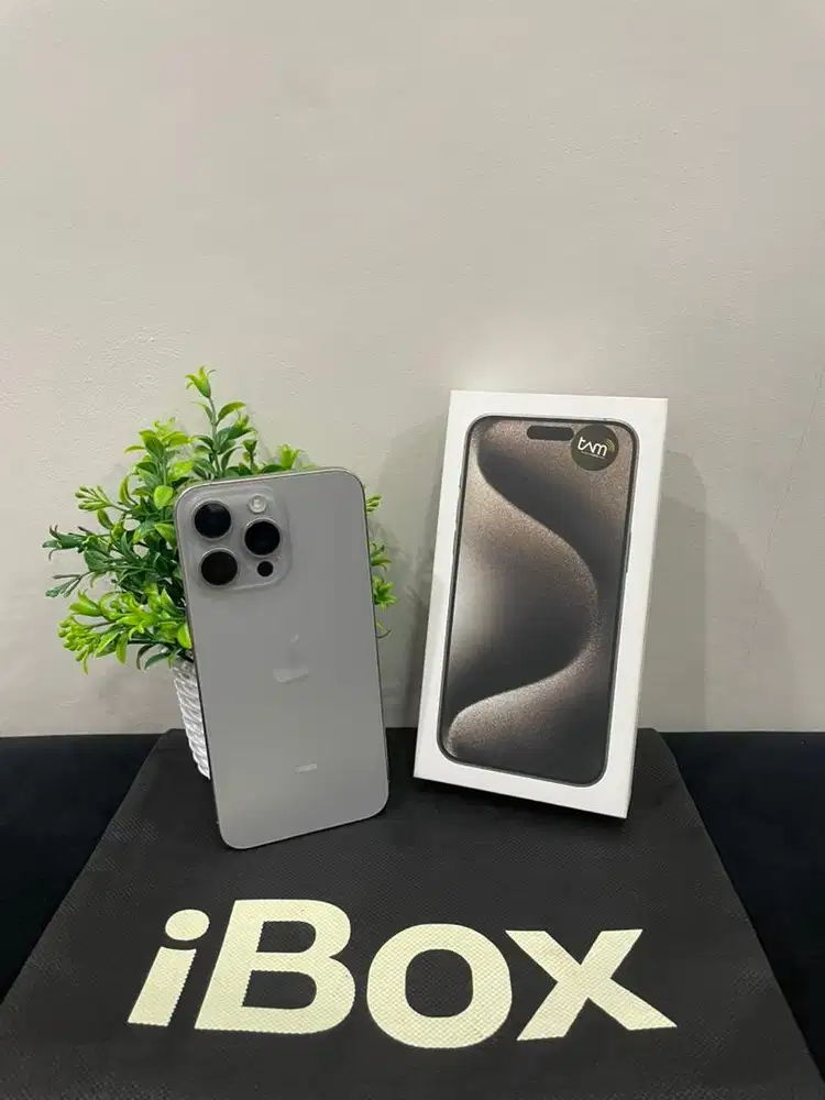 IPhone 15 ProMax 512GB iBox Natural mulus Fullset Ori BH 100% Permanen