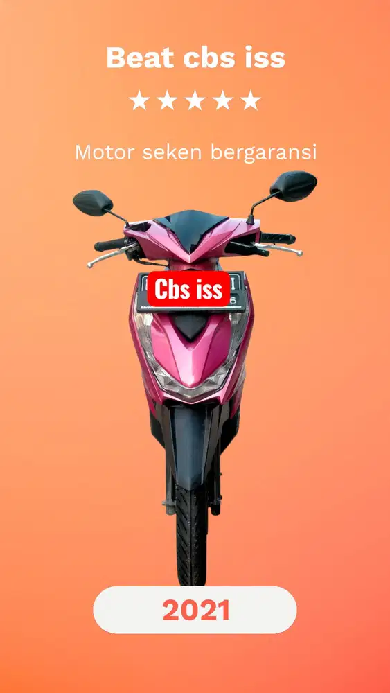 Cicilan 695rb Honda Beat cbs iss smartkey street (KTP daerah bs kredit