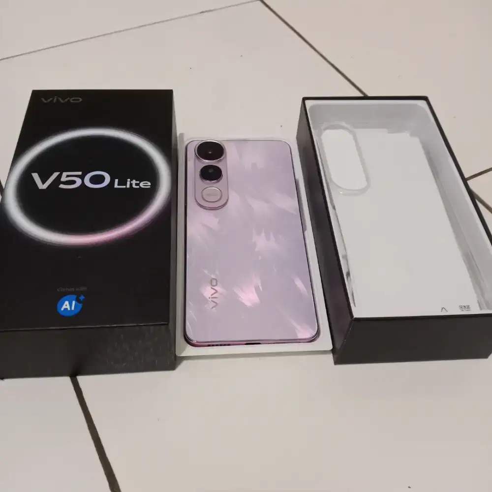 Vivo V50 lite 8/256 4g lte PURPLE fullset ori GARANSI RESMI