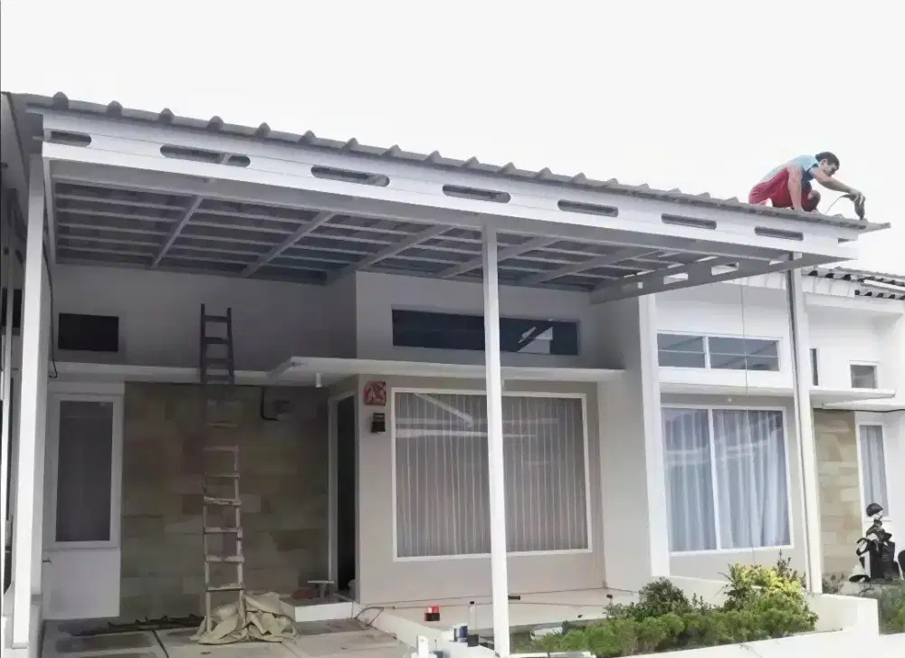 Kanopi rangka baja ringan