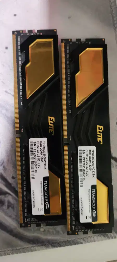 RAM DDR4 8GBx2 3200MHz TeamGroup