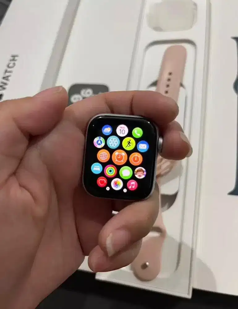 apple watch series SE resmi ibox silver 40in like new mulus body 99%