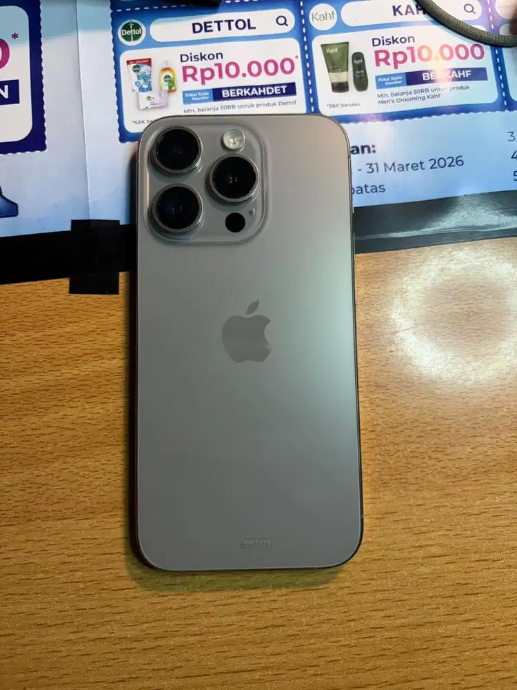 Dijual cepat!! iPhone 15 Pro 256GB iBox Natural Titanium