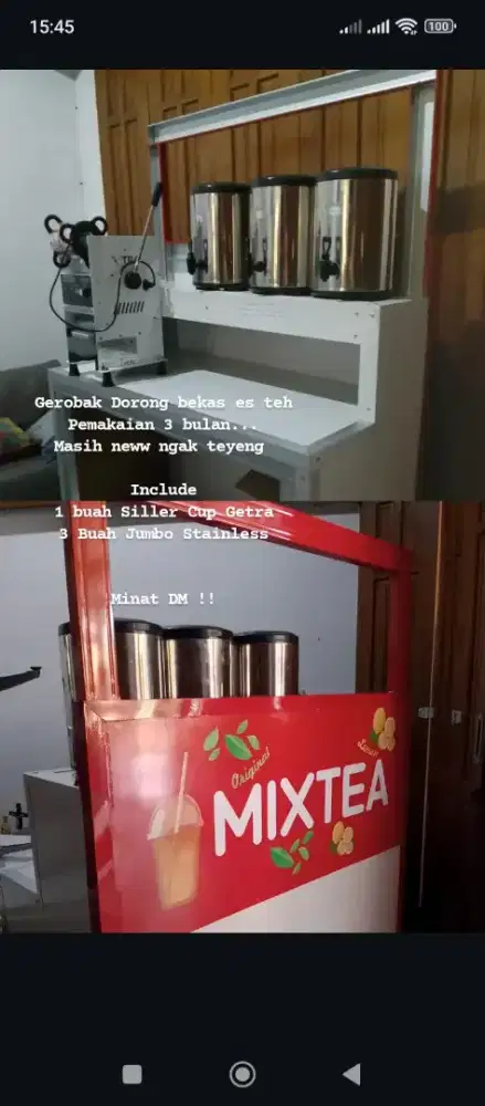 Paket meja booth jual teh jumbo/minuman