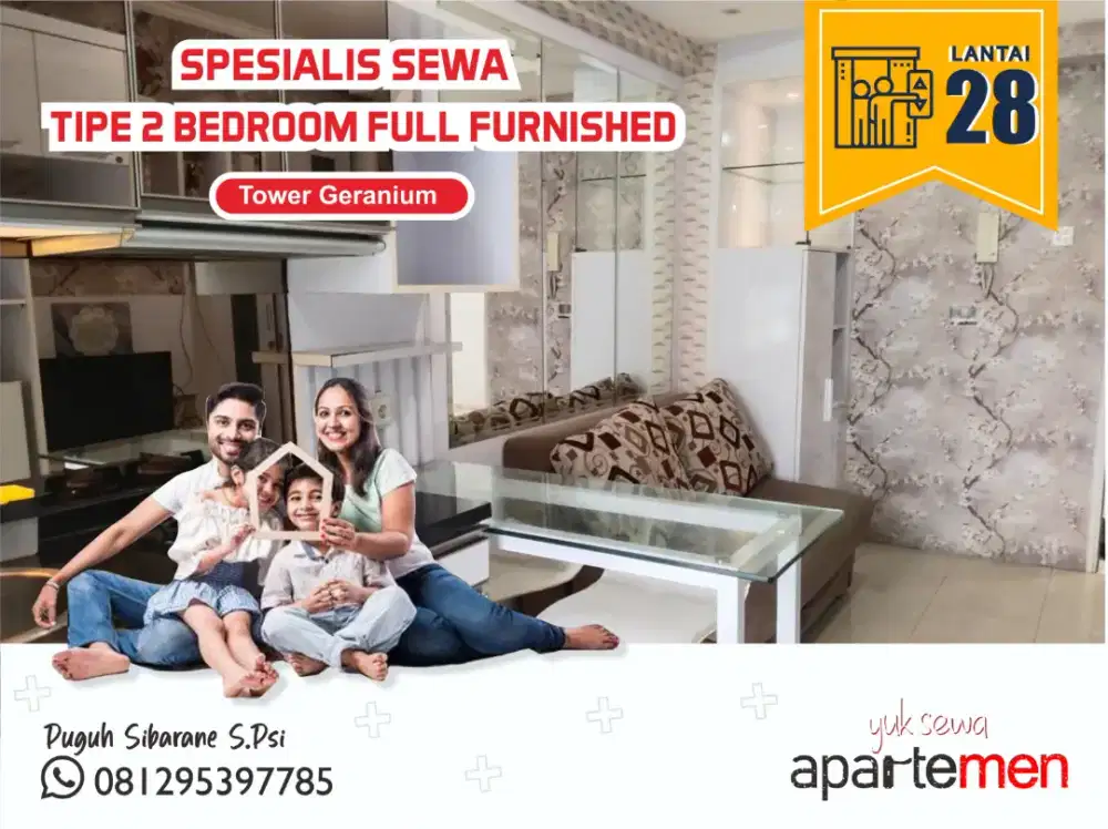 Spesialis 2 BR Apartemen Bassura City Promo Lebaran Free IPL