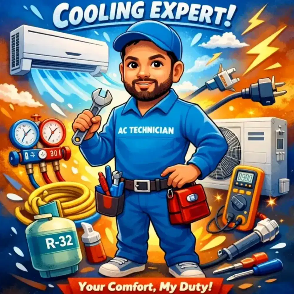 Service AC kulkas mesin cuci pompa air bongkar pasang AC