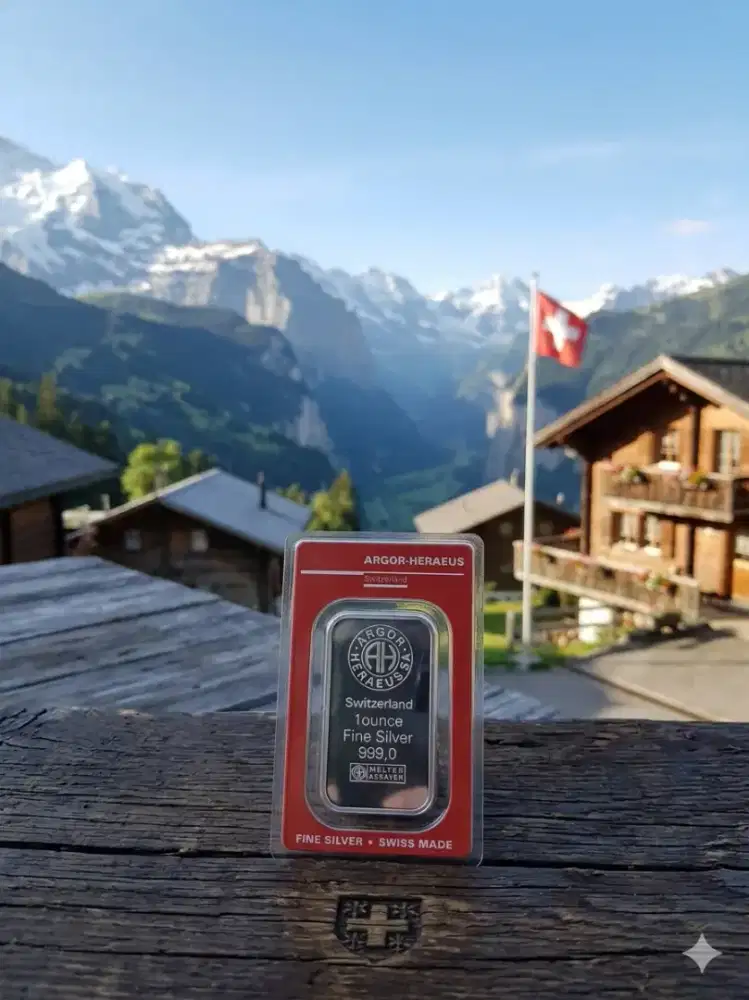 Perak Silver Bar Argor Heraeus 1 ounce