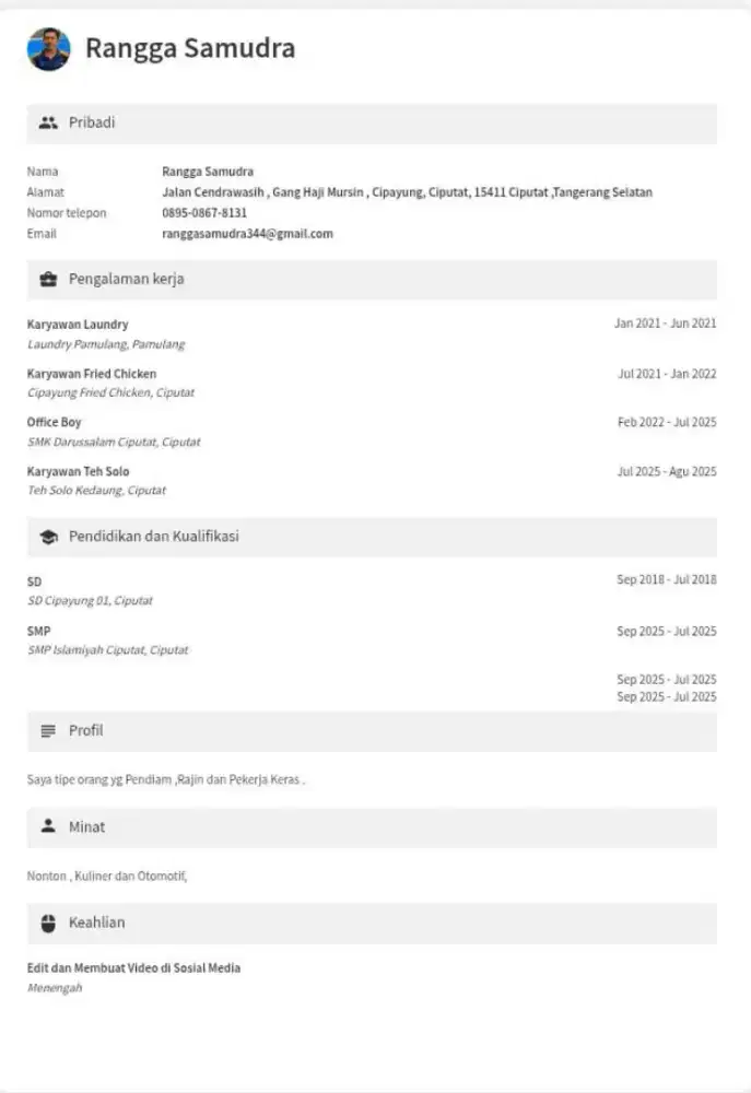 Lowongan apa saja yang penting halal