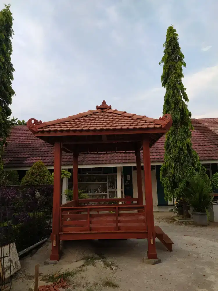 Gazebo bahan kayu jati bayar setelah barang sampai