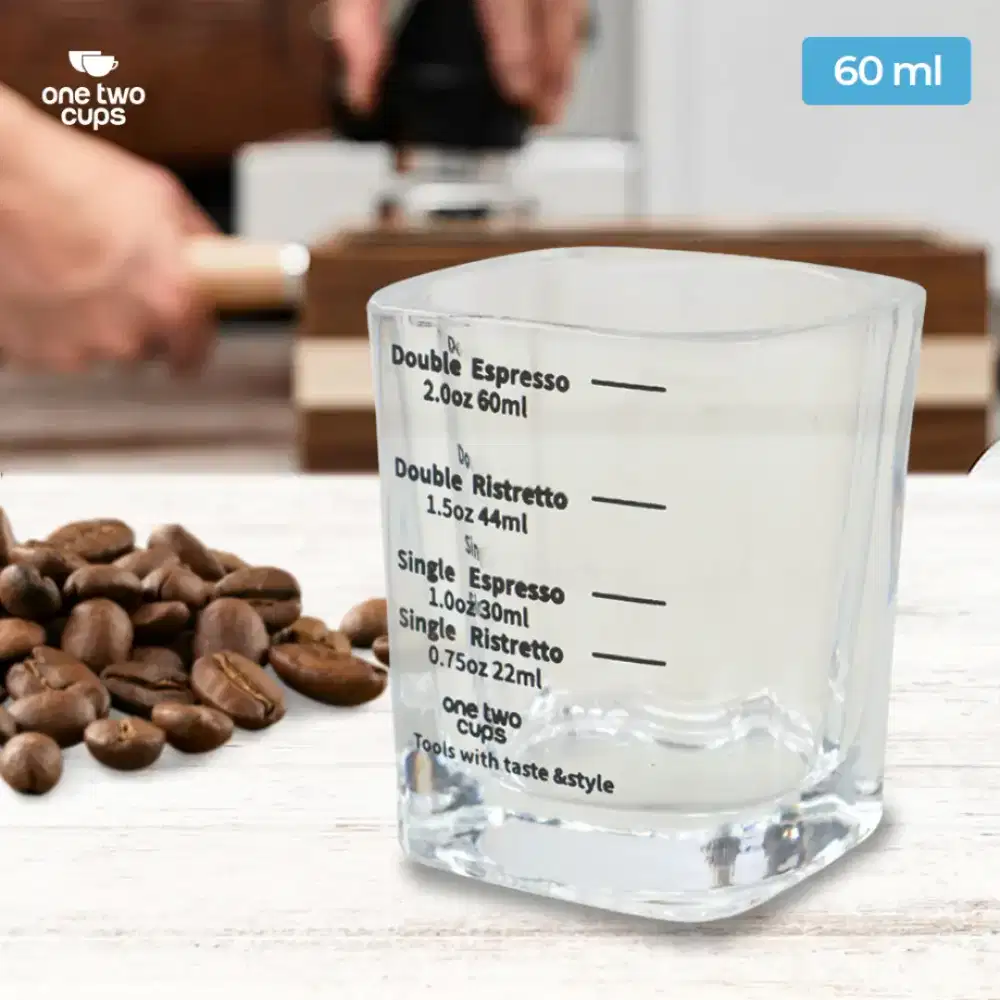 One Two Cups Gelas Takar Kopi Espresso Shot Measuring Cup 60ml