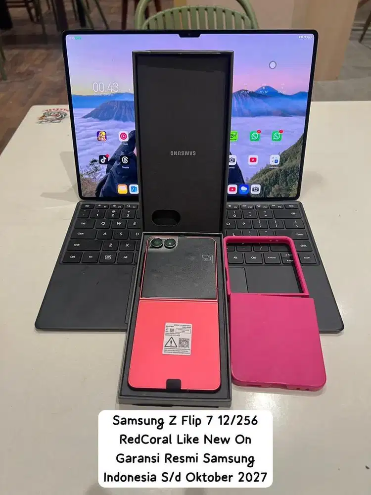 Samsung Z Flip 7 12/256 RedCoral Like New On Garansi Resmi SEIN