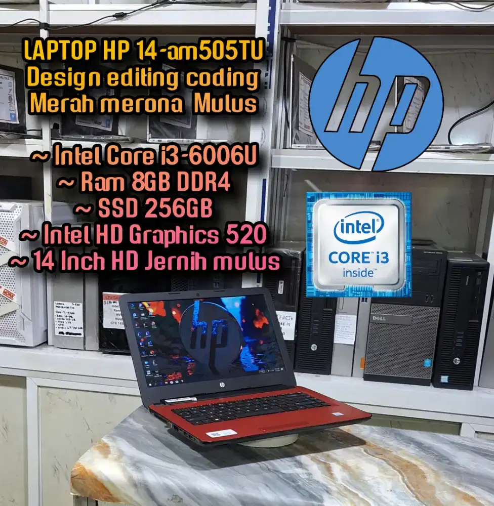 LAPTOP HP SUPER MULUS INTEL CORE i3 LAPTOP DESIGN EDITING