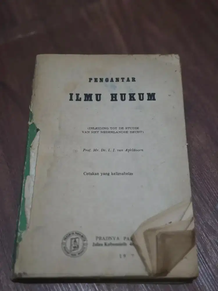 Buku Pengantar Ilmu Hukum - Prof. Mr. Dr. L. J. van Apeldoorn