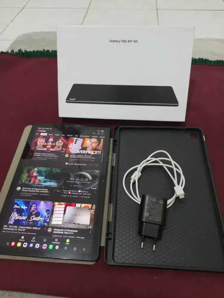Tab samsung A11 plus, 5G ram 6/128gb, mulus lengkap