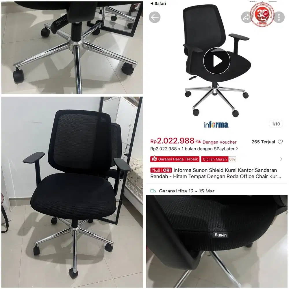 Informa Sunon Shield Kursi Kantor