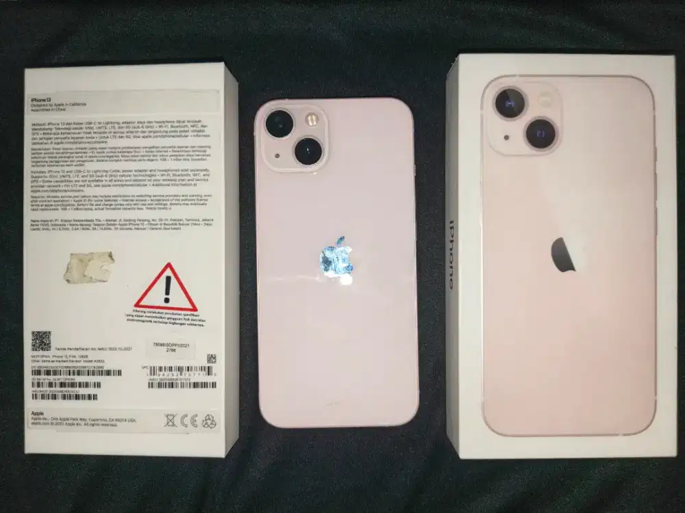 iPhone 13 128GB - Pink Fullset | Ex iBox (BONUS 12pcs CASING)