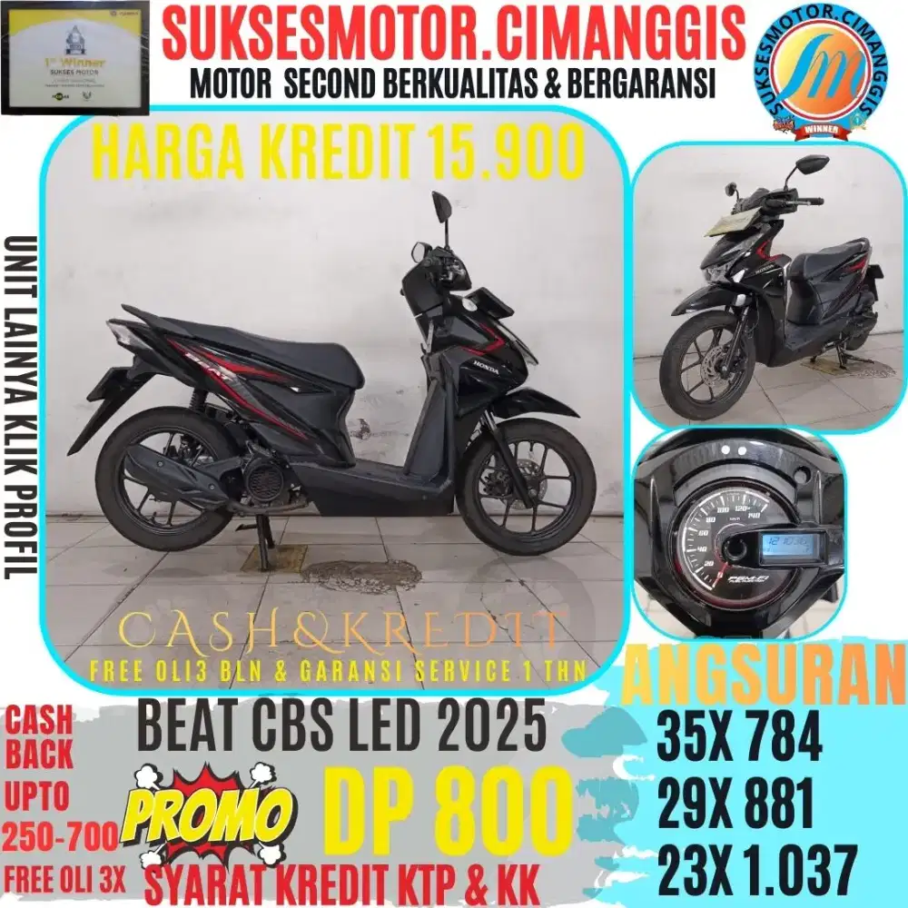 DP 800 BEAT CBS CASHBACK UPTO700RBU FREEOLI3X SUKSESMOTOR