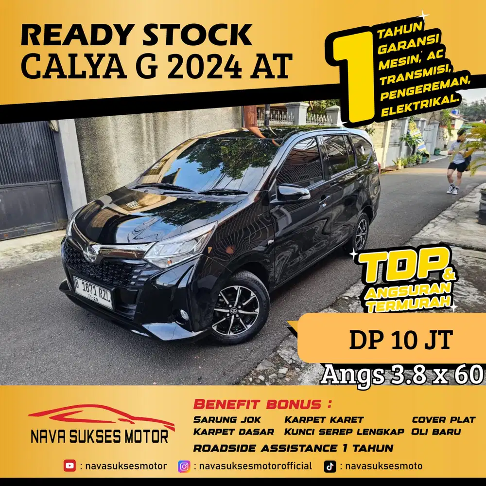 TDP 10 Jt Angs Termurah New Calya G 2024 Matic Hitam Low Km Like New