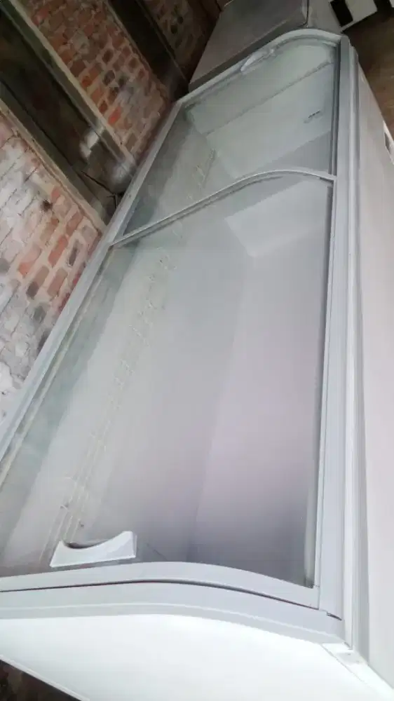 Chest freezer display sleding kaca