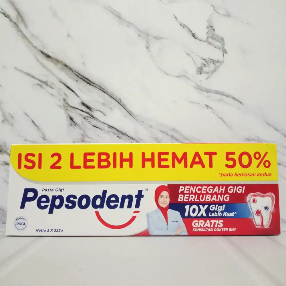Pasta Gigi pepsodent kemasan jumbo 2x225gr