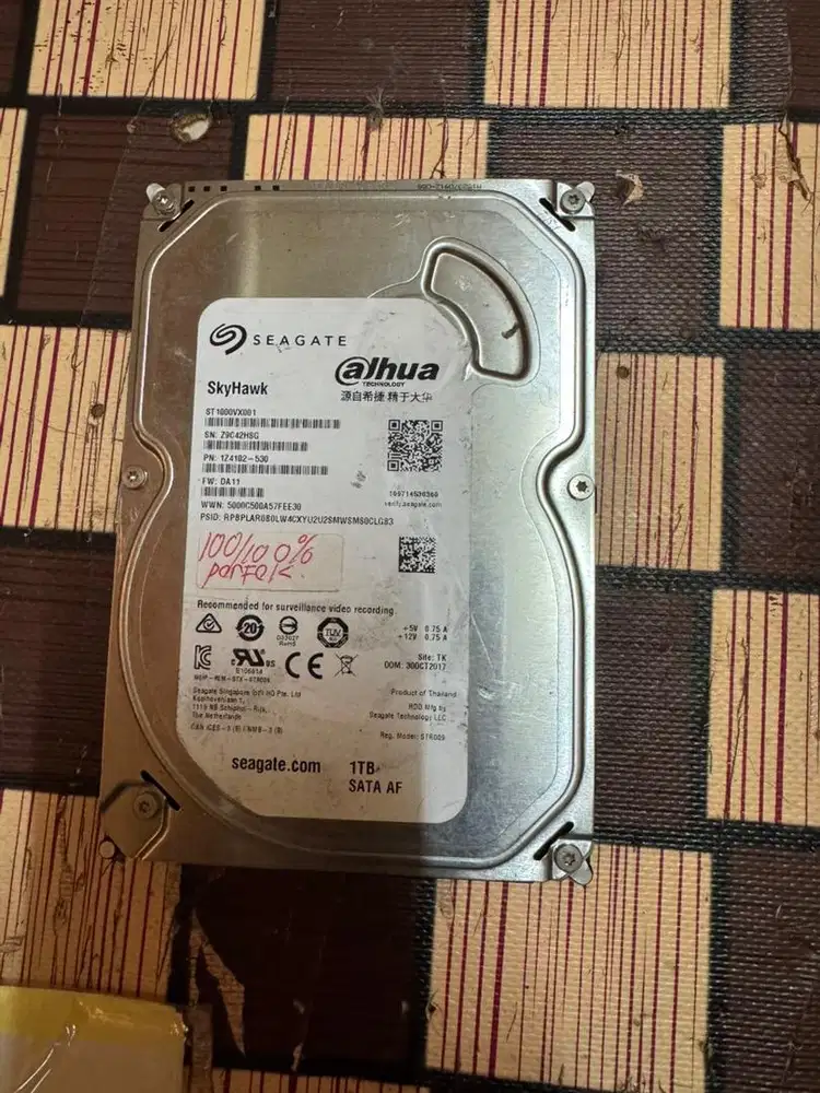 hdd pc 1tb sentinel 100/100 perfek.