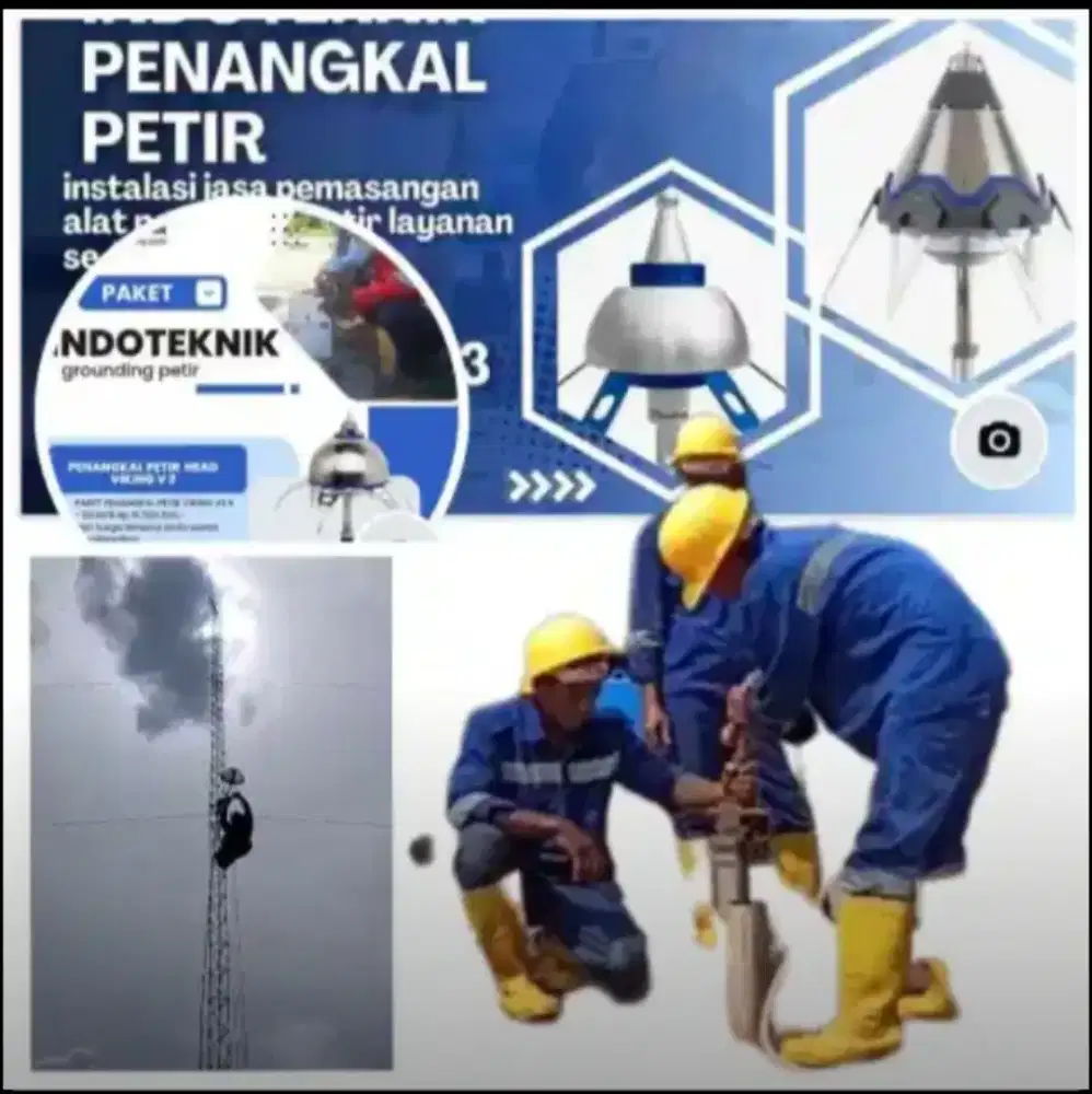 Teknisi ahli jasa pasang penangkal petir Ciseeng Citeureup Dramaga