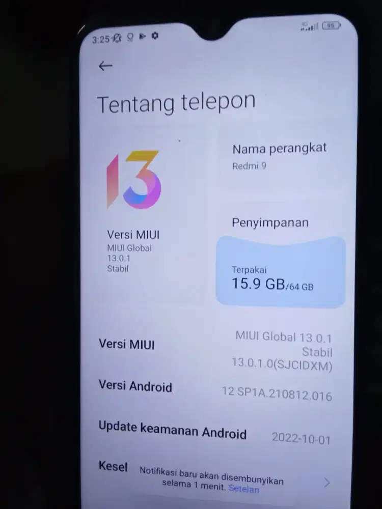 REDMI 9 4/64 BCA INFO