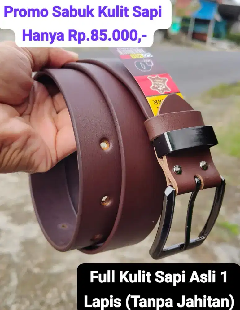 Sabuk Kulit 1 Lapis tanpa Jahitan ( PROMO )