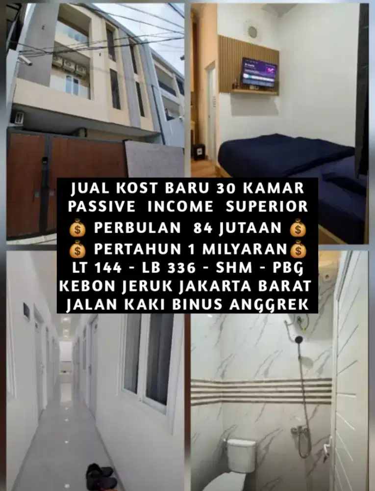 JUAL KOST KOSAN KEBON JERUK JALAN KAKI KE BINUS ANGGREK KEMANGGISAN