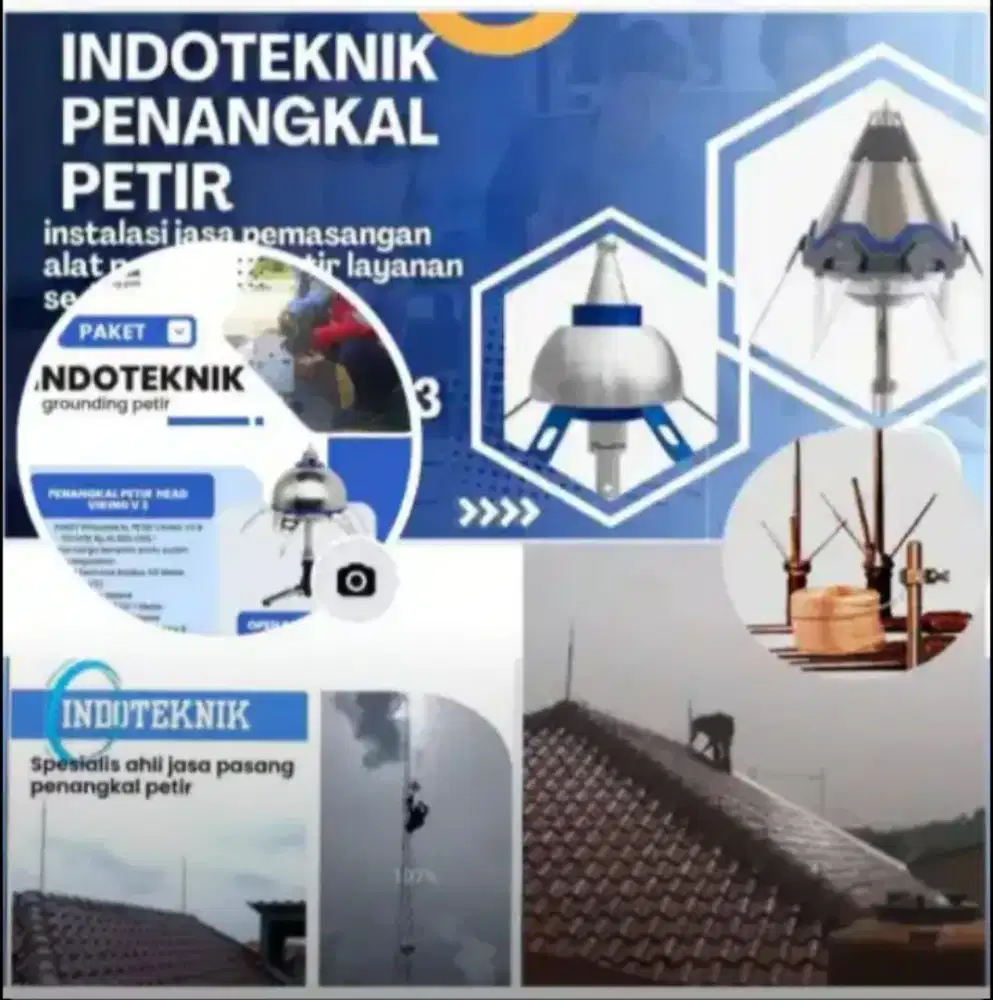 Teknisi jasa pasang penangkal petir Sawangan Pancoran Mas Depok