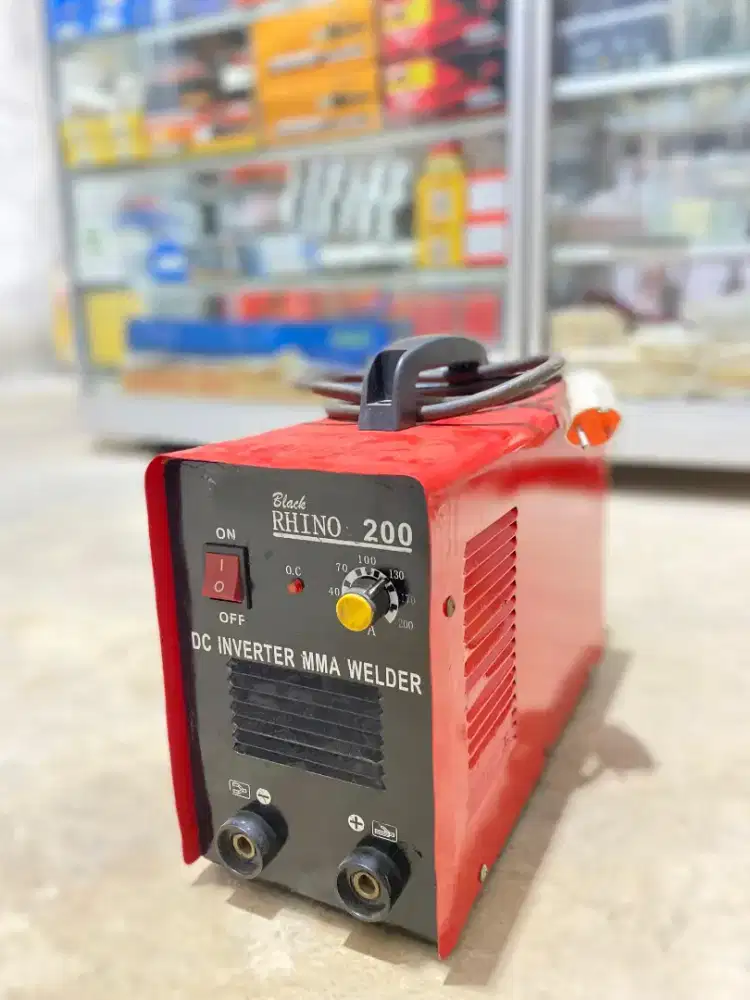 MESIN LAS RHINO BEKAS MMA 200A SMAW STIK LISTRIK INVERTER IGBT DC