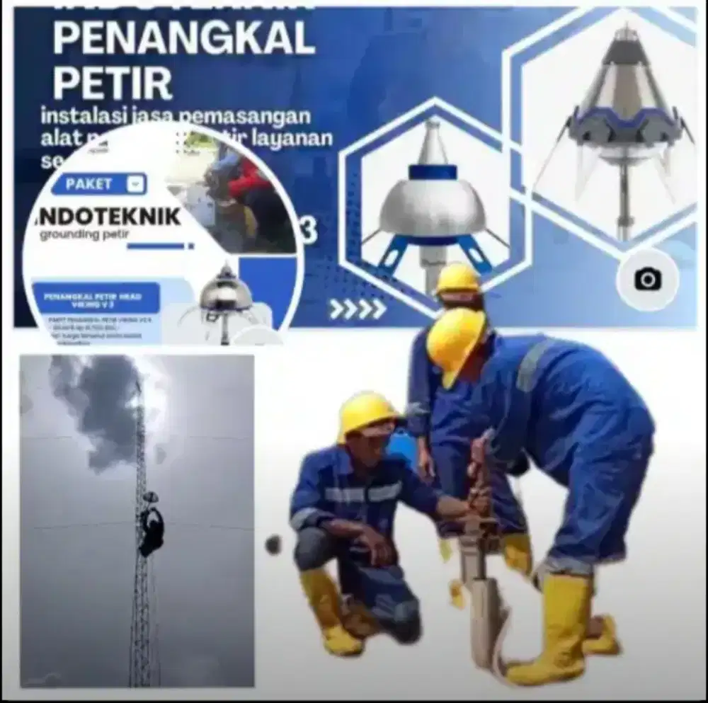 Ahli jasa pasang penangkal petir Bekasi Barat Bantar Gebang