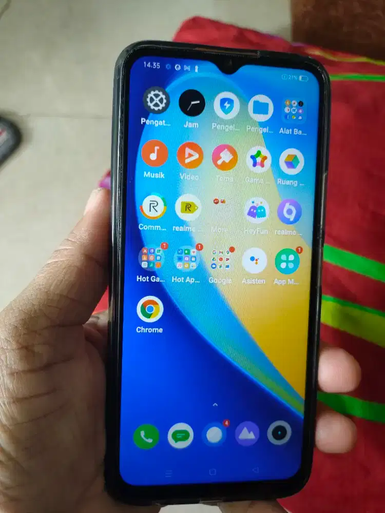 realme c15 ram 4/64gb siap pakai baterai 6000mAh