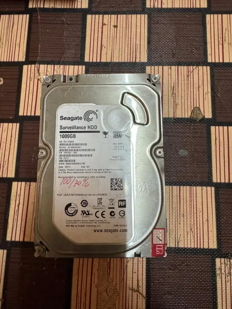 hdd pc 1tb kondisi normal.