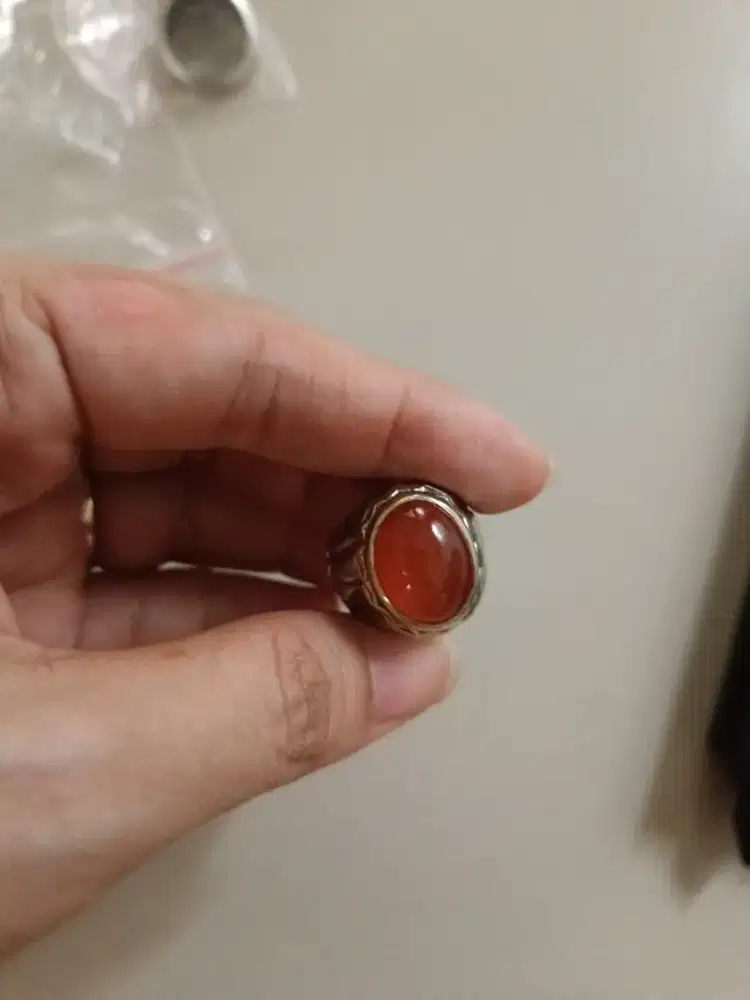 Cincin pria batu akik batu sulaiman natural