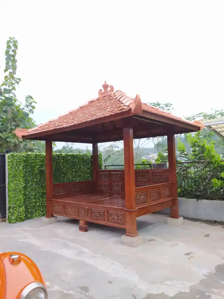 Gazebo 300*200 bahan kayu jati