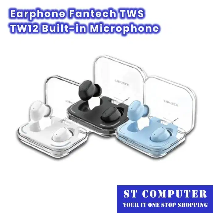 Earphone Fantech TWS Bluetooth Wireless Wave 12 TW12 Built-in Micropho