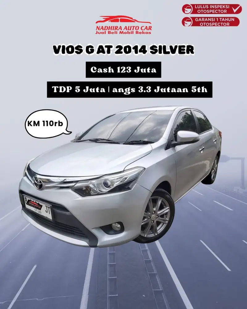 TDP 5 Juta Vios G AT 2014 Silver