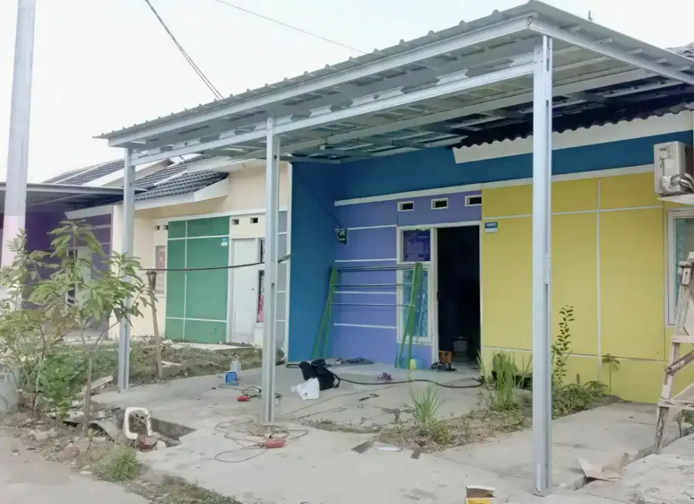 Pasang kanopi baja ringan SNI