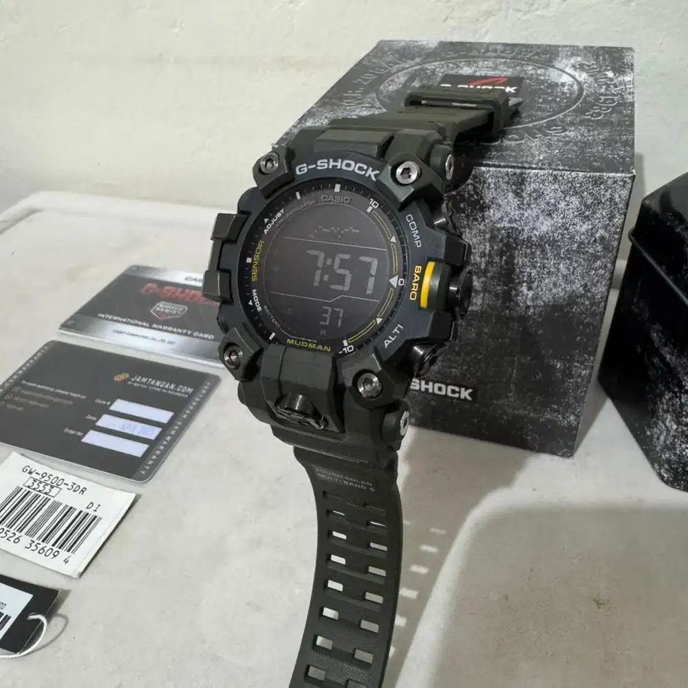 Jam Tangan Casio G-Shock GW-9500-3DR GW9500 Mudman Solar Green