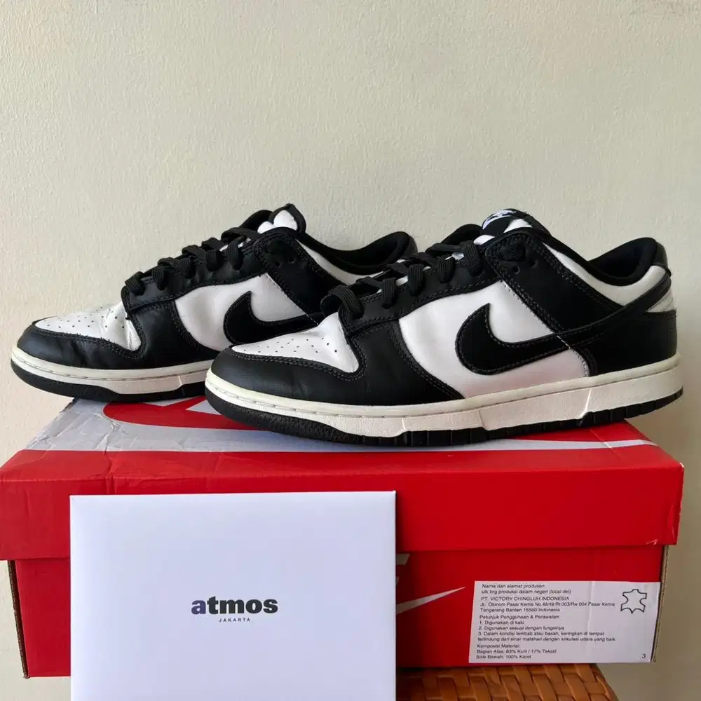 Nike Dunk Atmos indonesia panda black white - Size 43