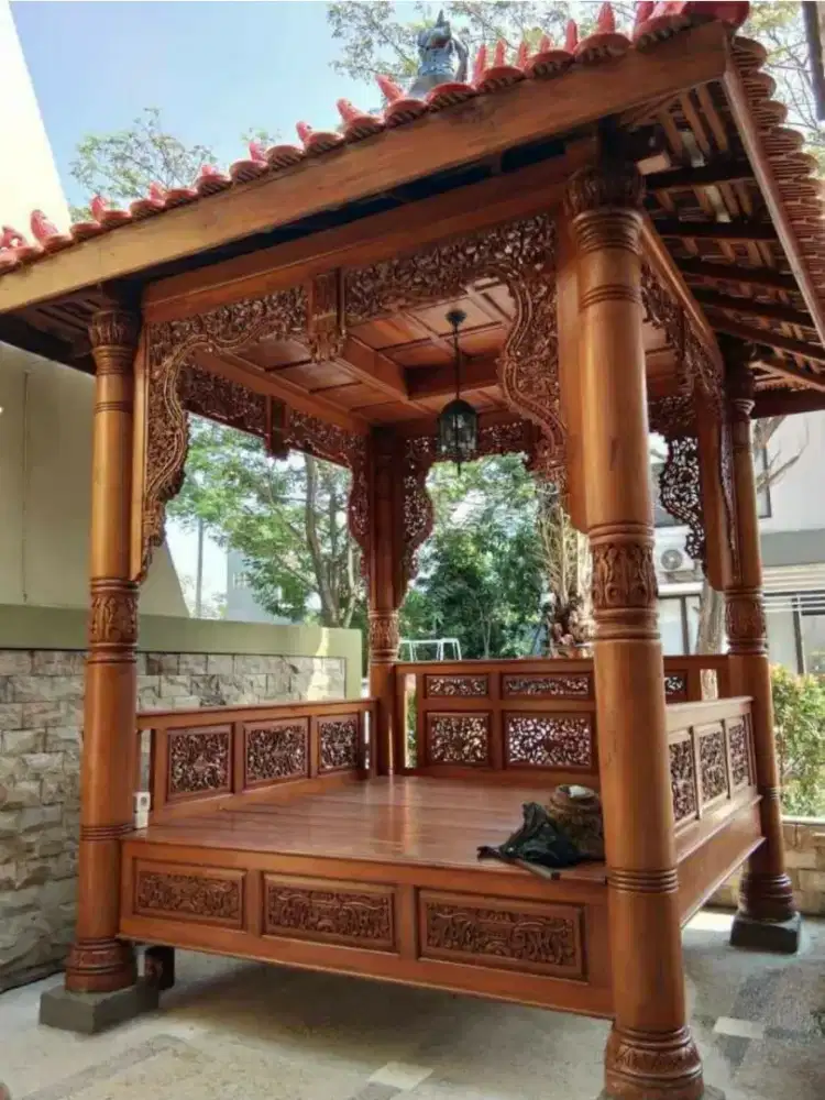 Gazebo custum Tiang bulat ukuran 200cm