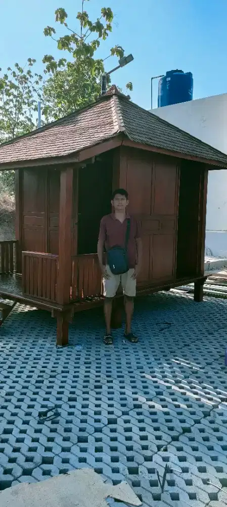 Rumah kayu bahan kayu jati